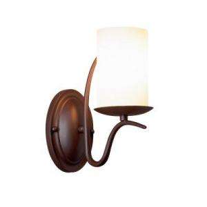 Hampton Bay Willow 1 Light Clay Wall Sconce 13243 029 at The Home 
