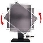 20 HP LP2065 Dual DVI Rotating LCD Monitor (Silver)   Rotates to 