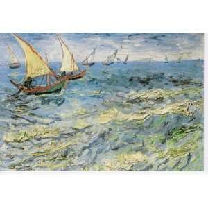 Kunstkarte v. Gogh Das Meer bei Les Saintes  Bürobedarf 
