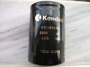 2x KENDEIL 2200uf 450v LOW ESR CAP FOR AUDIO TUBE AMP  