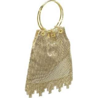 Handbags Whiting and Davis Pyramid Mesh Ring Handle Bag Gold Shoes 