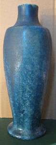 Grand vase Alfred RENOLEAU grés irisé bleu 1900 Art Nouveau grés à 