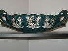 Made in Greece INIAS 24k gold detailing Dark Green Bowl or Dish with 