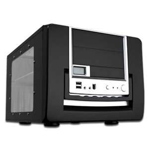 Ultra Black MicroFly Aluminum Micro ATX Tower Case with Clear Sides 