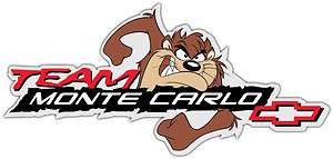 Team Monte Carlo Nascar Taz Car Bumper Windows Sticker Decal 6X3 