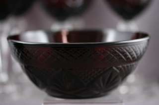 Vintage Glass Cris Darques Durand Lot 4 Luminarc Ruby Red Bowls 