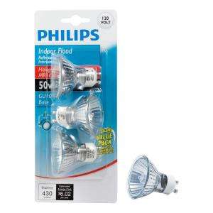 Philips 50 Watt MR16 GU10 Twist Line Light Bulbs (3 Pack) 415794 at 