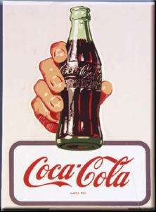 French Advert Sign   Coca Cola Coke   Contour Bottle  