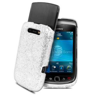 Silver Sparkle Glitter Hard Case Cover For Blackberry Torch 2 9810 