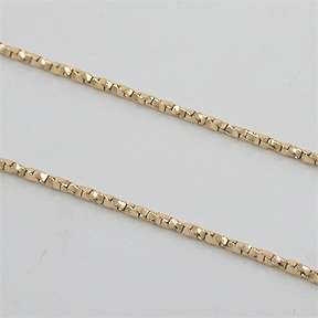 16 TWISTED BOX CHAIN 24K GOLD EP NECKLACE  