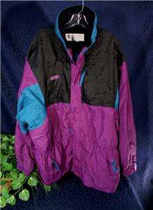 Purple, Black & Teal COLUMBIA Shell Jacket USM XL  