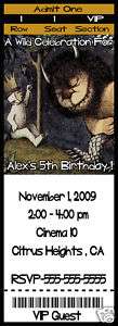 WHERE THE WILD THINGS ARE BIRTHDAY PARTY INVITATIONS  