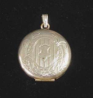   Art Deco Era Silver Plated Mourning Locket With Hair Inside  