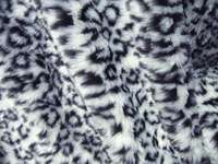 FF65 Faux Fur Leopard Snow Craft Fabric Material x 1M  