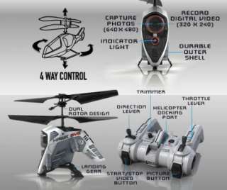 Air Hogs Hawk Eye Spy Hubschrauber Video & Foto Kamera IR Steuerung 