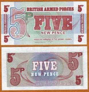 LOT Great Britain 10 x 5 pence, Armed Forces (1972) UNC  
