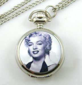 Marilyn Monroe Women Ladies Pocket Watch Necklace NE05  