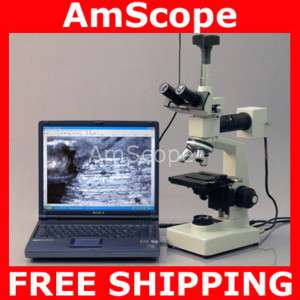 1600X Dual Light Metallurgical Microscope + USB2 Camera 013964501858 