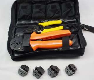 Ratcheting Terminal Crimper Kit with 4 Dies 0.5 35mm²  
