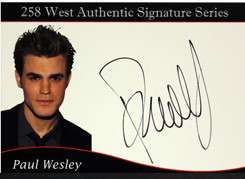 Card Autograph Set Vampire Diaries Paul Wesley Stefan  