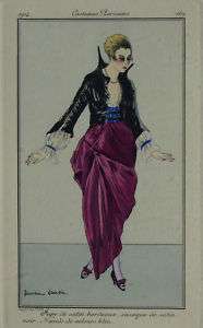 1914 Lithograph/Journal des Dames et Des Modes   Robe  