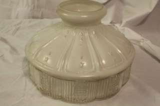 ORIGINAL CLEAN Aladdin 11 Oil Lamp Shade White Top with Glass Clear 