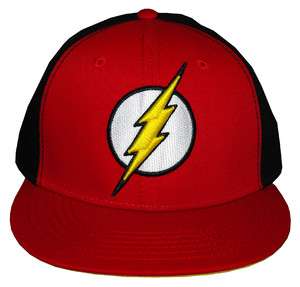 The Flash DC Comics Superhero Logo Adjustable Flat Bill Hat Cap  