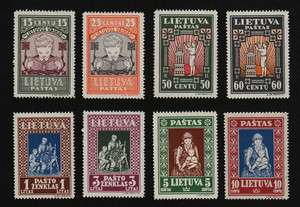 Lithuania, 1933, SC 277c 277k, MNH. b8851  