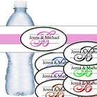 100 Personalized Wedding or Anniversary Water Bottle Labels Waterproof