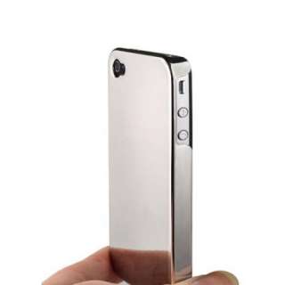 SILVER CHROME ULTRA THIN SLIM HARD CASE COVER for iPhone 4 4G 4S 4GS 