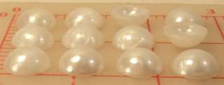   pearlized white round plastic cabochons with concave back 15mm  