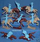 WESTON TOY CO MEXICAN MOUNTED BANDITS   8 POSES   1/32 SCALE PLASTIC 