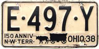 1938 OHIO license plate (GIBBY GOOD)  
