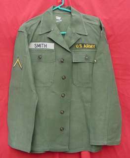 US ARMY 24TH INFANTRY DIVISION FATIGUE UNIFORM JACKET W/ PATCHES 