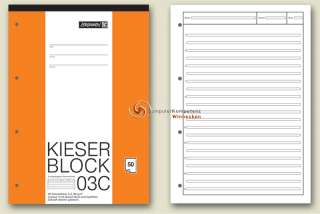 Kieser Block 03C liniert Lineatur 3 Brunnen  