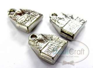 16 FAIRY TALE CASTLE HOUSE SILVER FINDING CHARM A0021P  