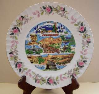 Vintage Creative Fine China Japan Colorado Pink Roses Plate #2345 NICE 