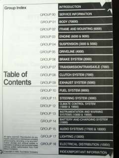 1994 94 Ford Aspire Repair Shop Service Manual   ORIG  