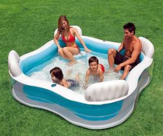 Intex Pool Family Lounge Pool mit 4 Sitzecken 229x229x66 cm NEU OVP 