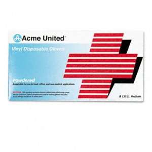  Acme United Gloves GLOVES,VNYL,MED,1C (Pack of 2) Office 