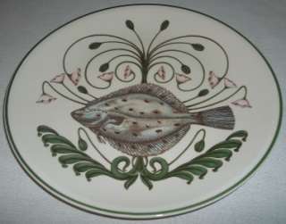 Villeroy & and Boch ATLANTIC FISH dinner plate 4 Plaice Brownidge MINT 