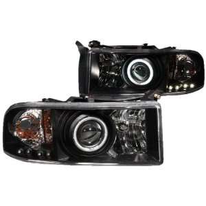 Anzo USA 111065 Dodge Ram Projector With Halo/Black Clear With Amber 