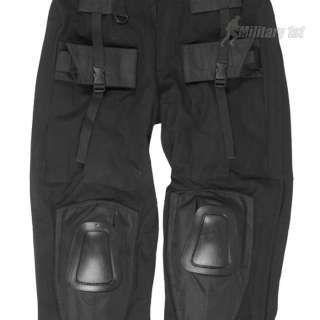 Military 1st   WARRIOR MENS TROUSERS TACTICAL PANTS + KNEE PADS BLACK