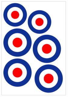 RAF Roundel Stickers / RC Plane Decal Stickers ROYAL AIR FORCE (CM 031 