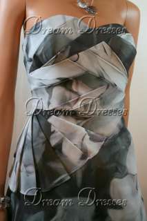 BNWT Karen Millen Grey Watercolour Dress 12 RRP £165  