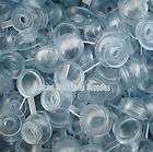 500 PACK, CORRUGATED ROOFING PLASTIC SCREW COVER CAP, CLEAR STRAP CAPS