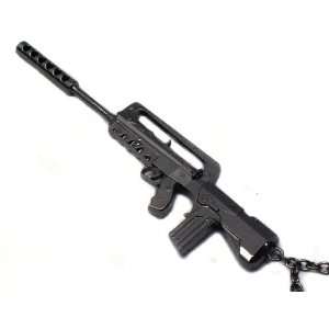  Gothic Pewter Sniper Maching Gun Nacklace Pendant Toys 