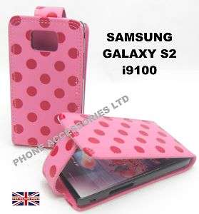   DOTS FLIP PU LEATHER COVER CASE FOR SAMSUNG GALAXY I9100 S2  