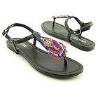 NEW KENNETH COLE UNLISTED BEADED INDIAN SANDAL BLACK BR