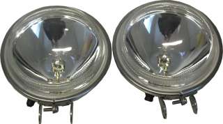 Motorcycle Spotlights Pair 4.5 Stainless Steel Bodied Bottom Mounted 